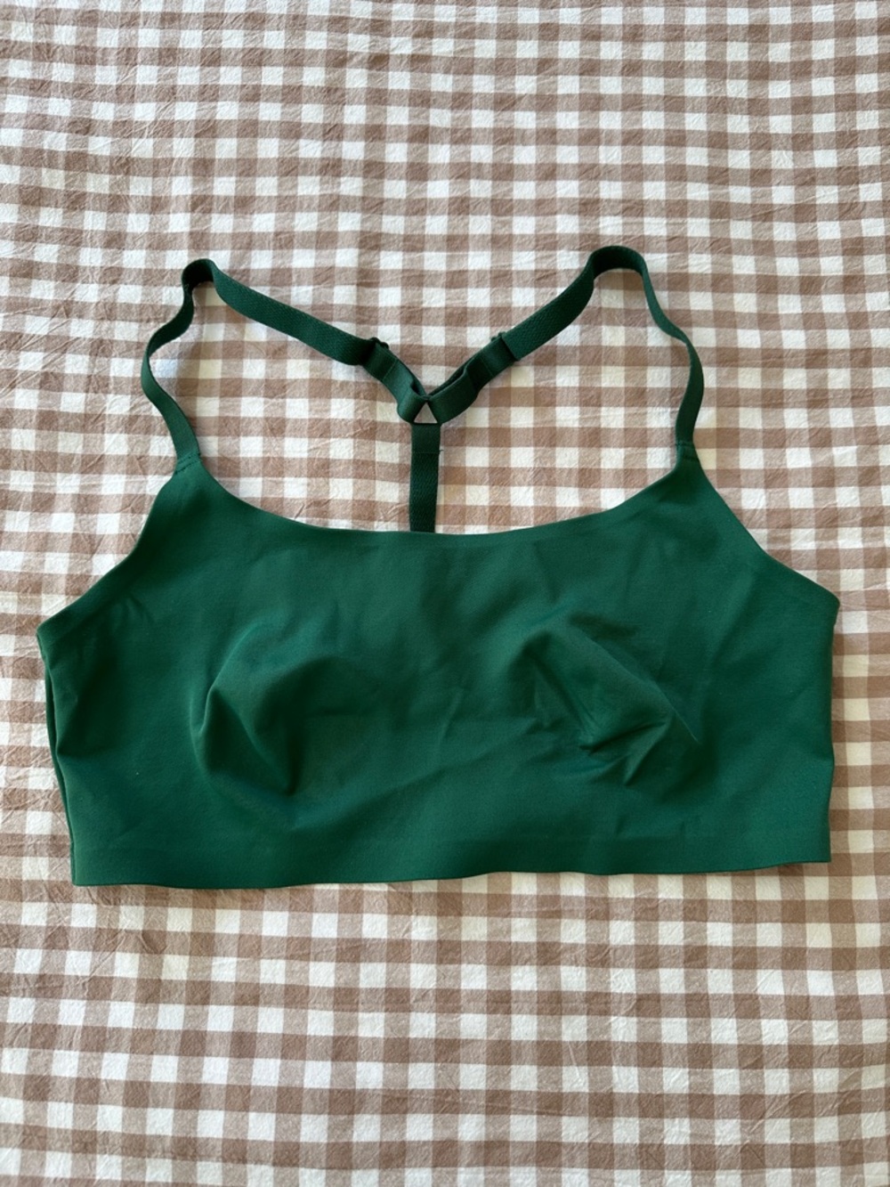 Auden Raceback Emerald Green Seamless Bralette